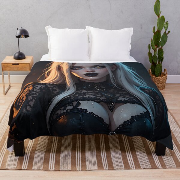 Item preview, Hot Halloween Anime Babe Goth Mommy Waifu Woman designed and sold by Your New Fixation.