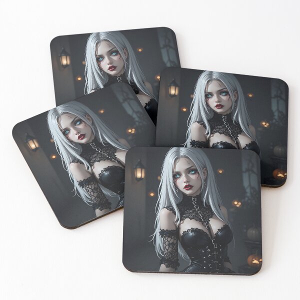 Item preview, Hot Halloween Anime Babe Goth Mommy Waifu Woman designed and sold by Your New Fixation.