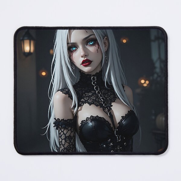 Item preview, Hot Halloween Anime Babe Goth Mommy Waifu Woman designed and sold by Your New Fixation.