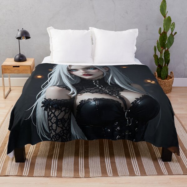 Item preview, Hot Halloween Anime Babe Goth Mommy Waifu Woman designed and sold by Your New Fixation.