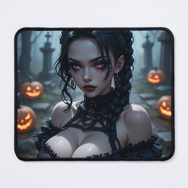 Item preview, Hot Halloween Anime Babe Goth Mommy Waifu Woman designed and sold by Your New Fixation.