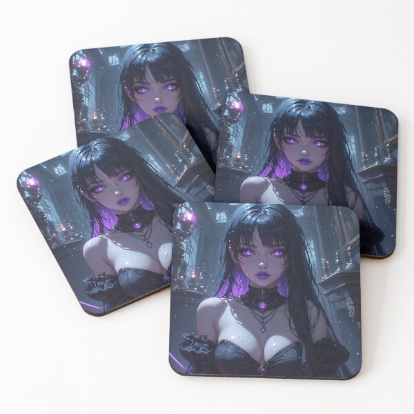 Item preview, Hot Halloween Anime Babe Goth Mommy Waifu Woman designed and sold by Your New Fixation.