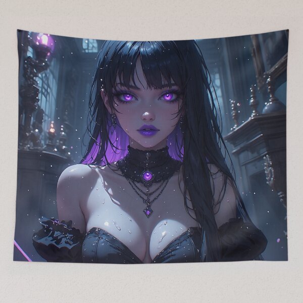 Item preview, Hot Halloween Anime Babe Goth Mommy Waifu Woman designed and sold by Your New Fixation.