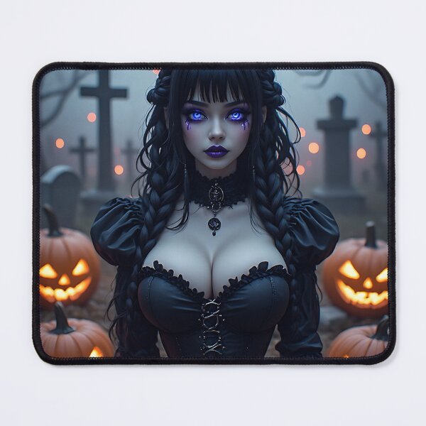 Item preview, Hot Halloween Anime Babe Goth Mommy Waifu Woman designed and sold by Your New Fixation.