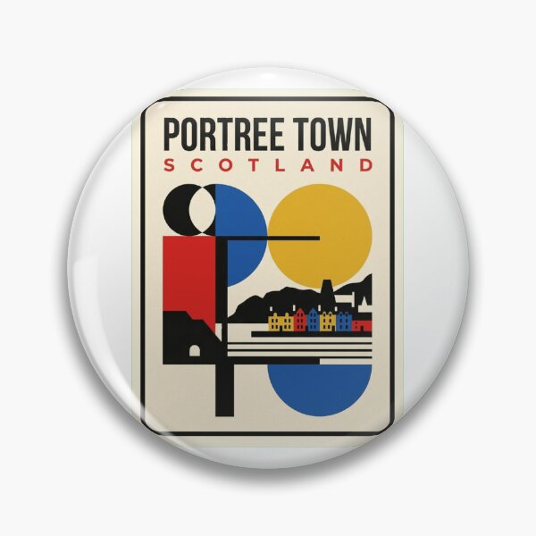 Item preview, Retro Portree Town Bauhaus Geometric Skyline designed and sold by k3rstman1.