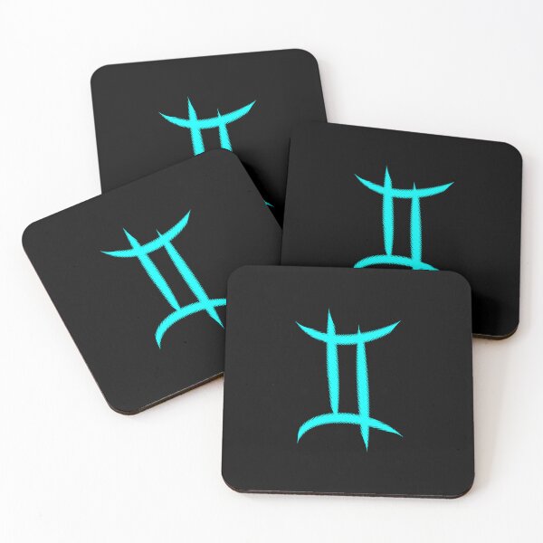 Item preview, Cyan Gemini Twins Zodiac Symbol Design designed and sold by pattern-archive.
