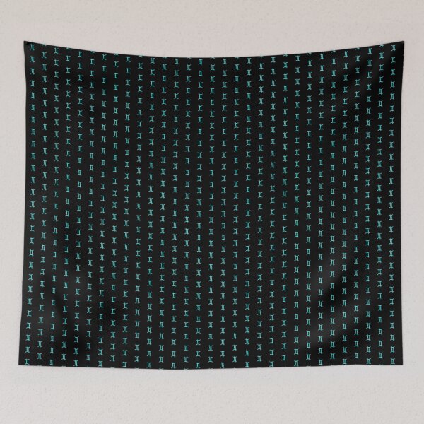 Item preview, Cyan Gemini Twins Zodiac Symbol Design designed and sold by pattern-archive.