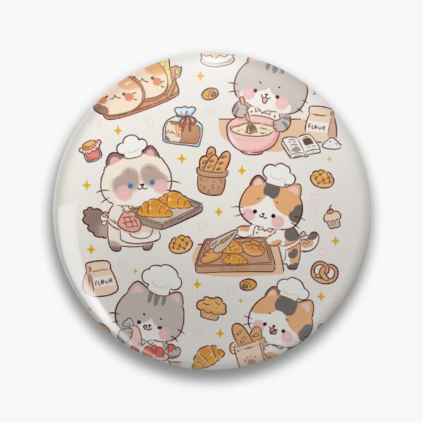 Item preview, Cute Cat Bakery – Adorable Baking Cats with Croissants & Fresh Bread designed and sold by NasDoodleArt.
