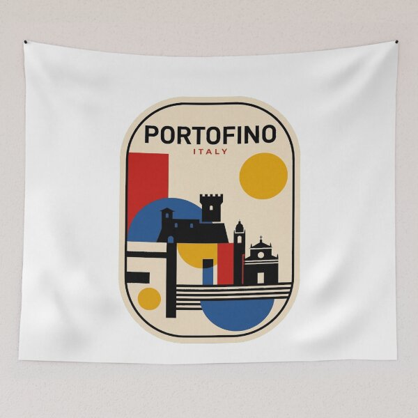 Item preview, Retro Portofino Bauhaus Geometric Skyline designed and sold by k3rstman1.
