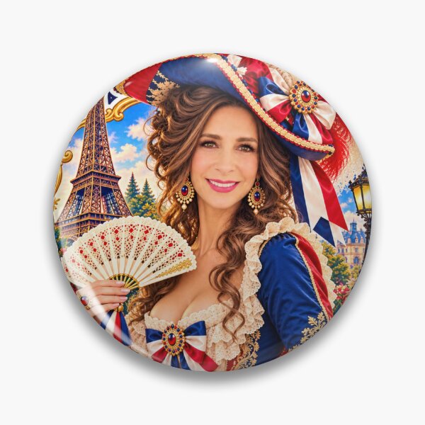 Item preview, French Rococo Tricolor Lady Sticker designed and sold by CaseyMichelleArt.