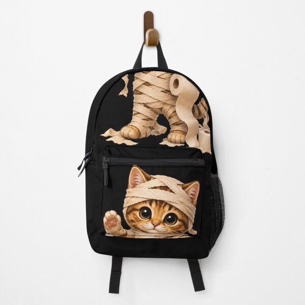 Item preview, kitten wrapped in paper rolls like a mummy designed and sold by PasoaPaso2025.
