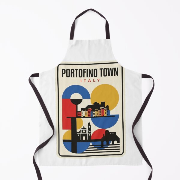 Item preview, Retro Portofino Town Bauhaus Geometric Skyline designed and sold by k3rstman1.