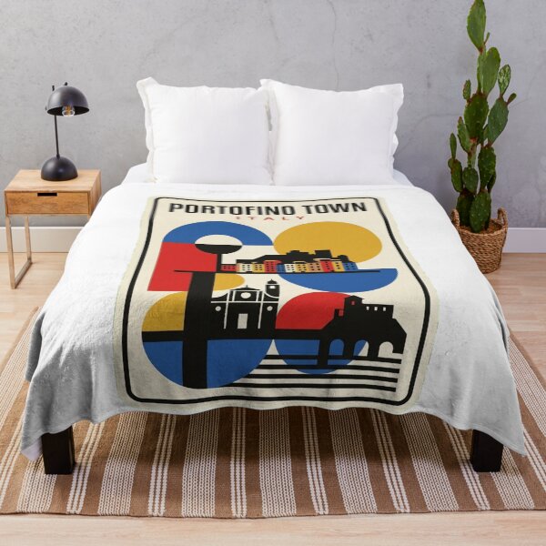 Item preview, Retro Portofino Town Bauhaus Geometric Skyline designed and sold by k3rstman1.