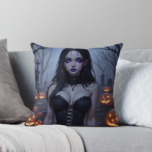 Item preview, Hot Halloween Anime Babe Goth Mommy Waifu Woman designed and sold by Your New Fixation.