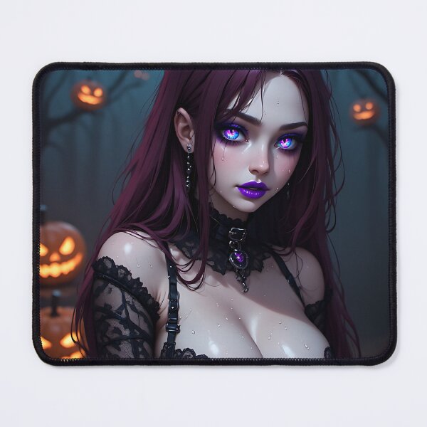 Item preview, Hot Halloween Anime Babe Goth Mommy Waifu Woman designed and sold by Your New Fixation.
