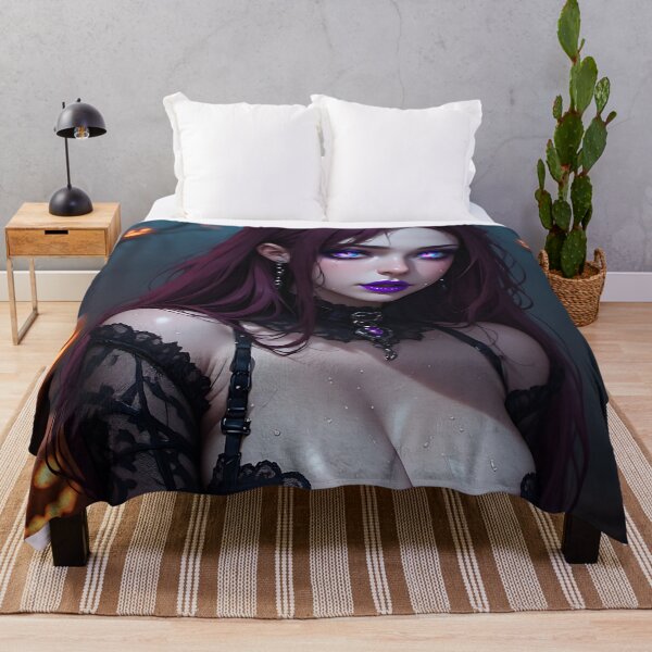 Item preview, Hot Halloween Anime Babe Goth Mommy Waifu Woman designed and sold by Your New Fixation.