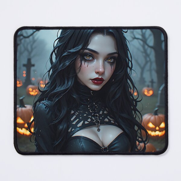Item preview, Hot Halloween Anime Babe Goth Mommy Waifu Woman designed and sold by Your New Fixation.