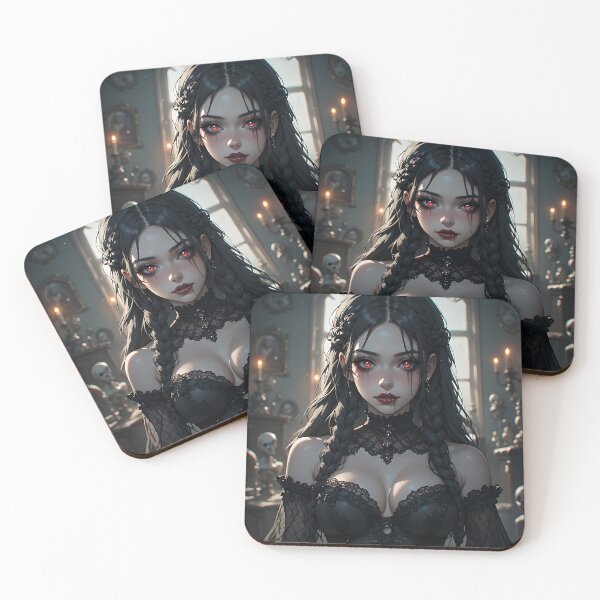 Item preview, Hot Halloween Anime Babe Goth Mommy Waifu Woman designed and sold by Your New Fixation.