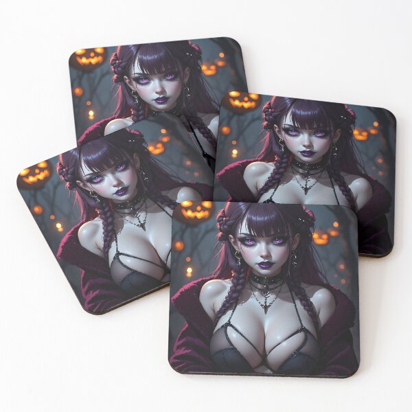 Item preview, Hot Halloween Anime Babe Goth Mommy Waifu Woman designed and sold by Your New Fixation.