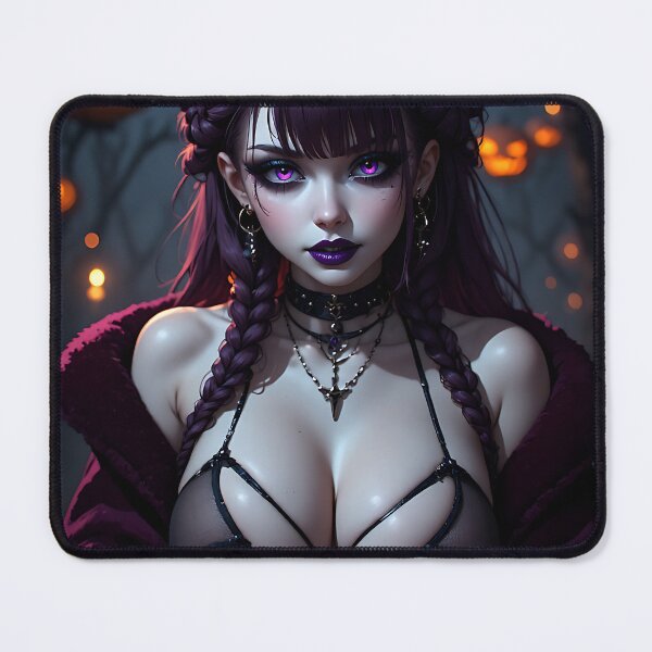 Item preview, Hot Halloween Anime Babe Goth Mommy Waifu Woman designed and sold by Your New Fixation.