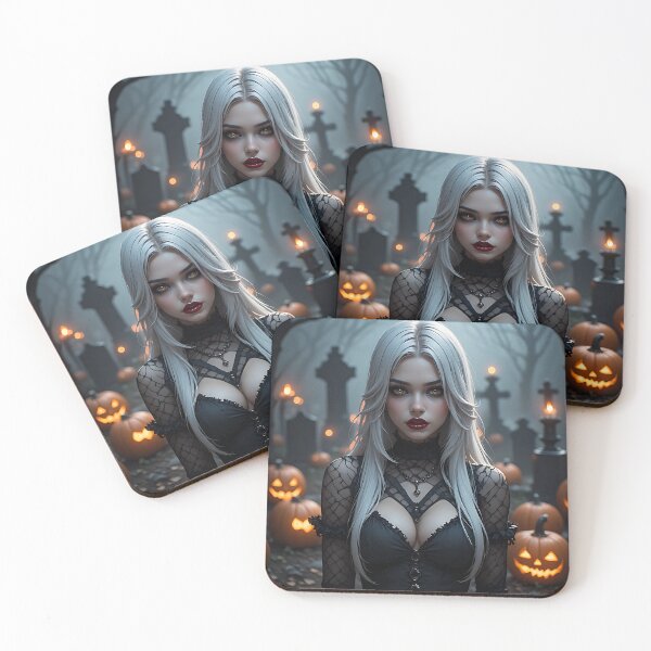 Item preview, Hot Halloween Anime Babe Goth Mommy Waifu Woman designed and sold by Your New Fixation.
