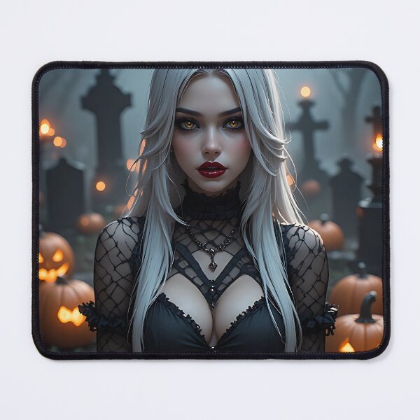 Item preview, Hot Halloween Anime Babe Goth Mommy Waifu Woman designed and sold by Your New Fixation.
