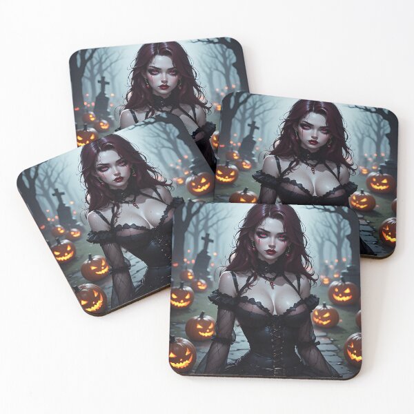 Item preview, Hot Halloween Anime Babe Goth Mommy Waifu Woman designed and sold by Your New Fixation.