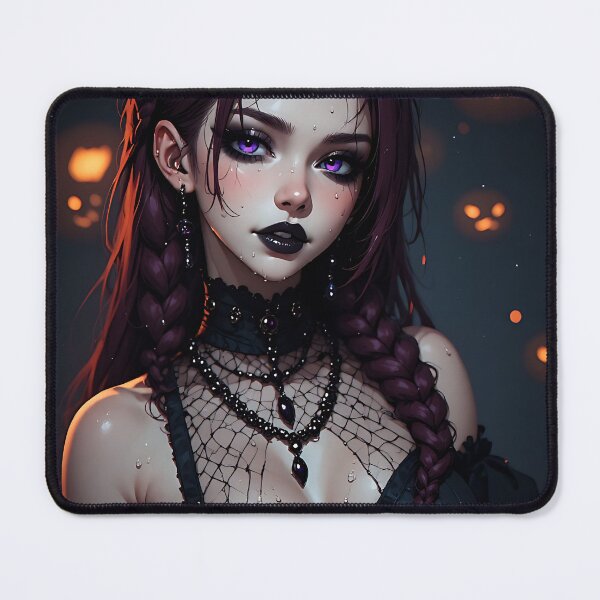 Item preview, Hot Halloween Anime Babe Goth Mommy Waifu Woman designed and sold by Your New Fixation.