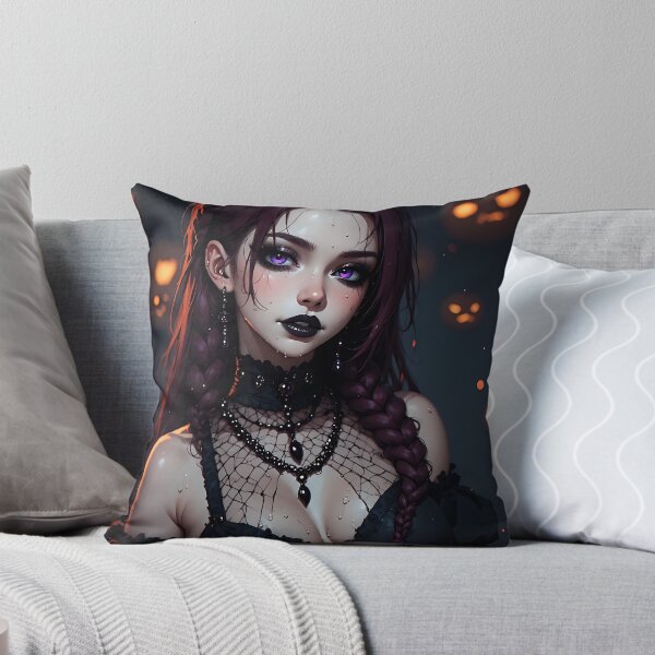 Item preview, Hot Halloween Anime Babe Goth Mommy Waifu Woman designed and sold by Your New Fixation.