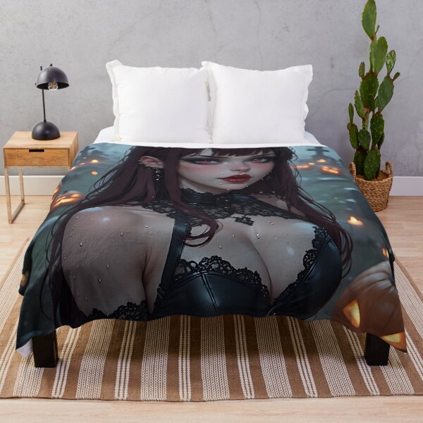 Item preview, Hot Halloween Anime Babe Goth Mommy Waifu Woman designed and sold by Your New Fixation.