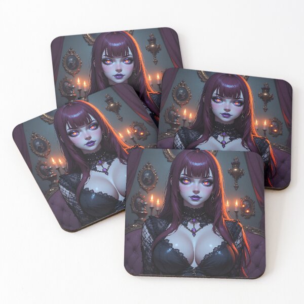 Item preview, Hot Halloween Anime Babe Goth Mommy Waifu Woman designed and sold by Your New Fixation.
