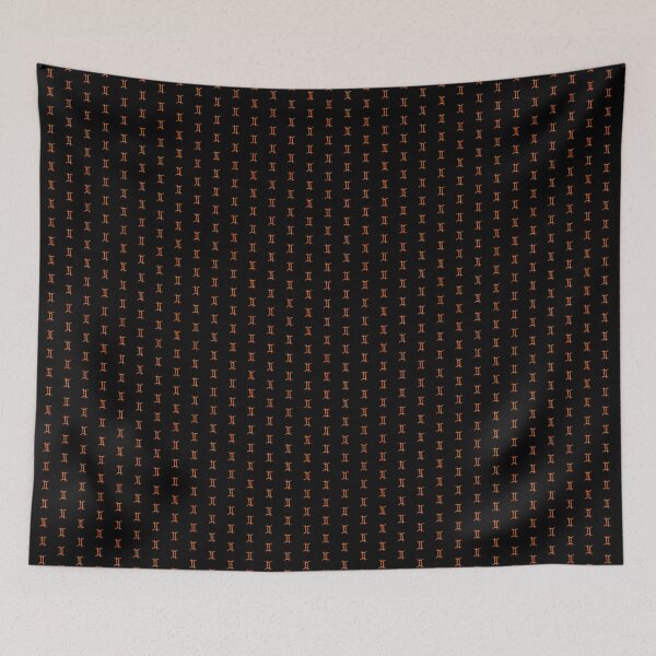 Item preview, Orange Gemini Twins Zodiac Symbol Design designed and sold by pattern-archive.