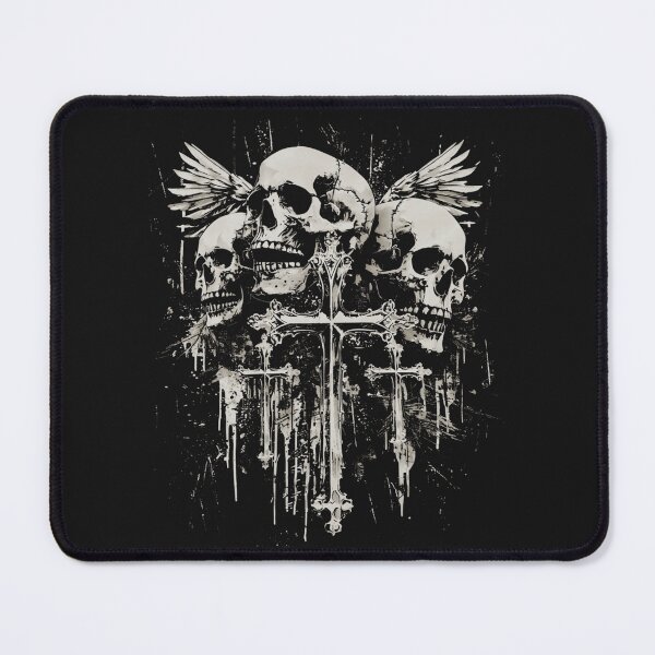 Item preview, Skull Cross Y2K Goth Alt Grunge Gothic Emo Aesthetic designed and sold by Bebibon.