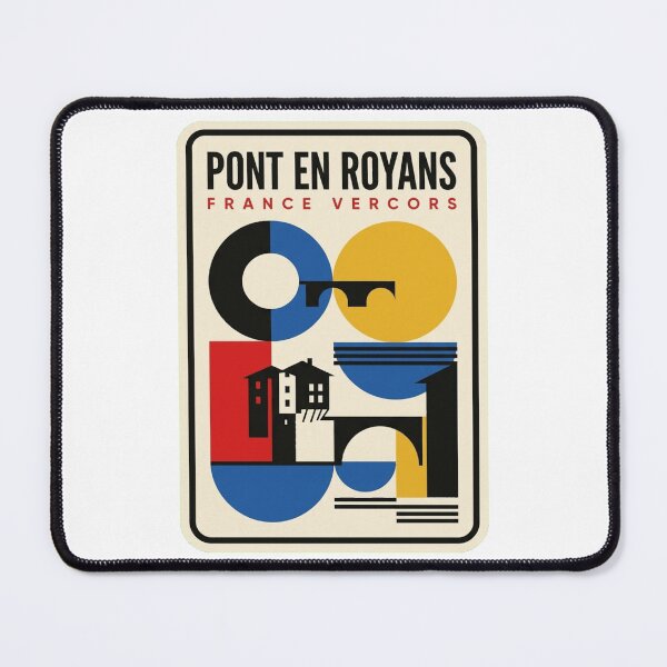 Item preview, Retro Pont En Royans Bauhaus Geometric Skyline designed and sold by k3rstman1.