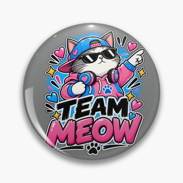 Item preview, Team Meow – Cool Gamer Cat with Headphones designed and sold by IMuDesigner.