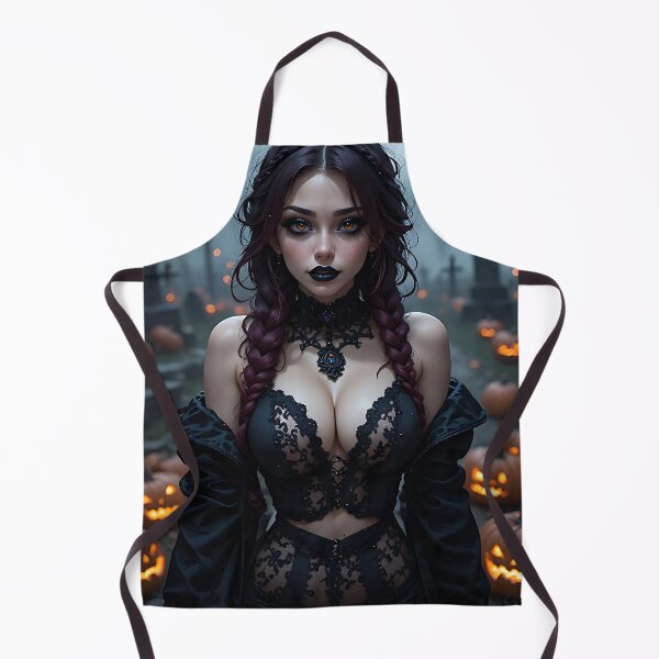 Item preview, Hot Halloween Anime Babe Goth Mommy Waifu Woman designed and sold by Your New Fixation.
