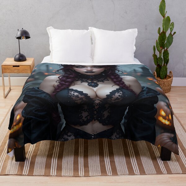 Item preview, Hot Halloween Anime Babe Goth Mommy Waifu Woman designed and sold by Your New Fixation.