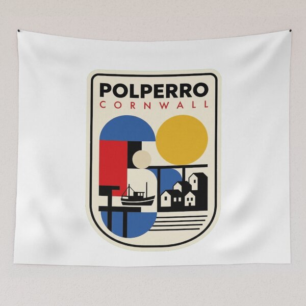Item preview, Retro Polperro Bauhaus Geometric Skyline designed and sold by k3rstman1.