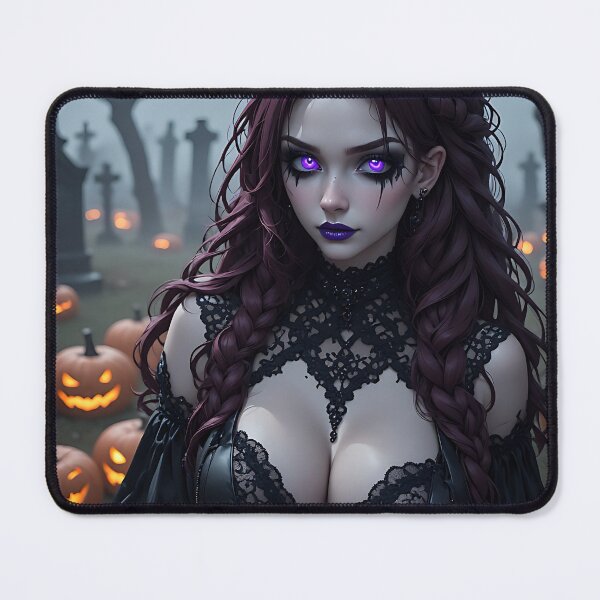 Item preview, Hot Halloween Anime Babe Goth Mommy Waifu Woman designed and sold by Your New Fixation.