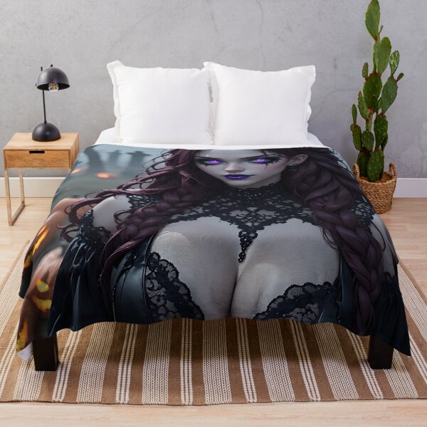 Item preview, Hot Halloween Anime Babe Goth Mommy Waifu Woman designed and sold by Your New Fixation.
