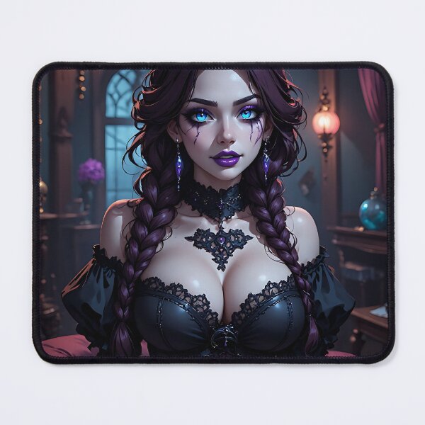 Item preview, Hot Halloween Anime Babe Goth Mommy Waifu Woman designed and sold by Your New Fixation.