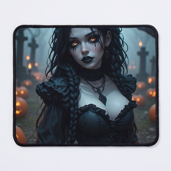 Item preview, Hot Halloween Anime Babe Goth Mommy Waifu Woman designed and sold by Your New Fixation.