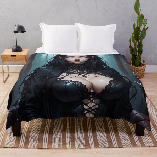 Item preview, Hot Halloween Anime Babe Goth Mommy Waifu Woman designed and sold by Your New Fixation.