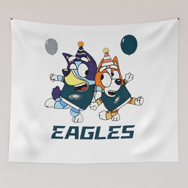 Item preview, Bluey Bingo Eagles Party Birthday Balloons designed and sold by Kleinpixel.
