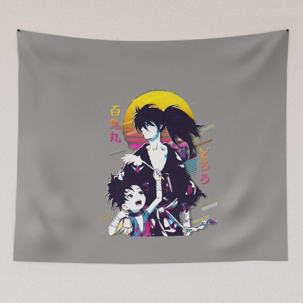 Item preview, Dororo Hyakkimaru Retro Sunset Anime T-Shirt-3 designed and sold by thomasschmidts.
