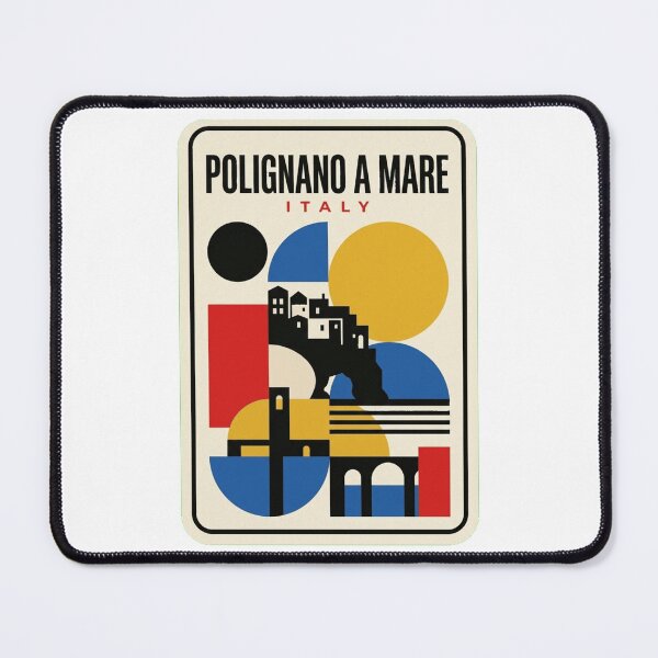 Item preview, Retro Polignano A Mare Bauhaus Geometric Skyline designed and sold by k3rstman1.