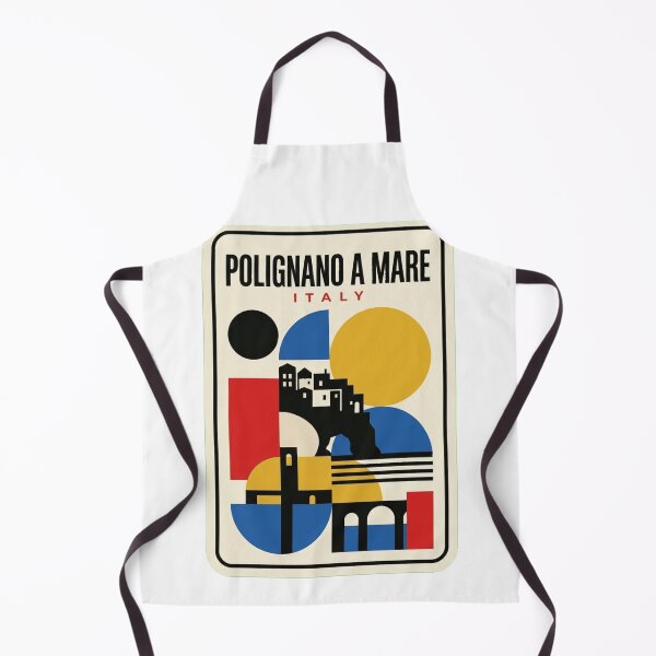 Item preview, Retro Polignano A Mare Bauhaus Geometric Skyline designed and sold by k3rstman1.