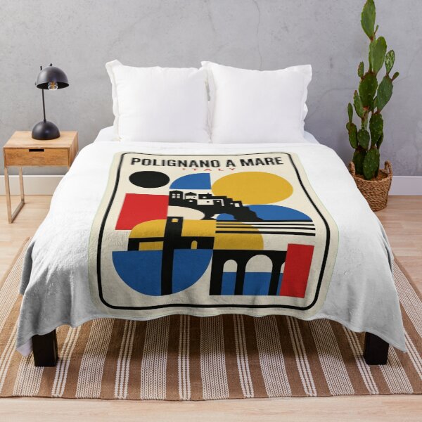 Item preview, Retro Polignano A Mare Bauhaus Geometric Skyline designed and sold by k3rstman1.