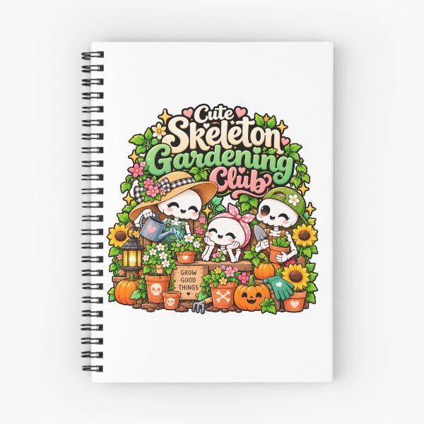 Item preview, Cute Skeleton Gardening Club – Kawaii Skeleton Gardener Halloween Design designed and sold by RJACreative.