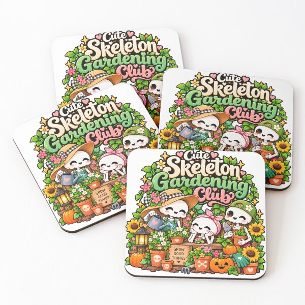 Item preview, Cute Skeleton Gardening Club – Kawaii Skeleton Gardener Halloween Design designed and sold by RJACreative.